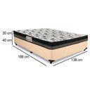 Ver imagem 3 de Cama Box Casal Sintético + Colchão Casal Ortobom Iso Dupla Face 60X138X188 Cor:Bege