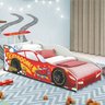 Cama Solteiro Carro Aerofólio Vermelho - 1