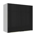 Ver imagem 1 de Armário Aéreo 70 cm 2 Portas Branco/Preto Lux Madesa