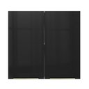 Ver imagem 7 de Armário Aéreo 70 cm 2 Portas Branco/Preto Lux Madesa