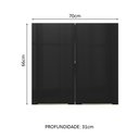Ver imagem 3 de Armário Aéreo 70 cm 2 Portas Branco/Preto Lux Madesa