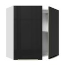 Ver imagem 6 de Armário Aéreo 70 cm 2 Portas Branco/Preto Lux Madesa
