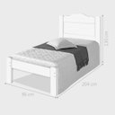 Ver imagem 2 de Cama Solteiro Thalia Estrado Reforçado Castanho com Colchão