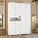 Ver imagem 2 de Guarda Roupa Infantil Vittoria 6 Portas e 2 Gavetas Branco - Móveis Albatroz