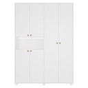 Ver imagem 3 de Guarda Roupa Infantil Vittoria 6 Portas e 2 Gavetas Branco - Móveis Albatroz