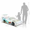 Cama Infantil Carro Aerofólio Branco com Colchão - 3