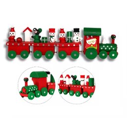 Enfeite Natal Trem de Madeira Decoração Natalina Diversão - 9