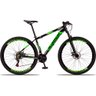 Bicicleta MTB Aluminum Aro 29 Quadro 19 com 21 Marchas Freio Mecânico Preto Verde - Raider - 2