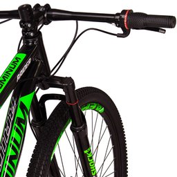 Bicicleta MTB Aluminum Aro 29 Quadro 19 com 21 Marchas Freio Mecânico Preto Verde - Raider - 6