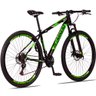 Bicicleta MTB Aluminum Aro 29 Quadro 19 com 21 Marchas Freio Mecânico Preto Verde - Raider - 3