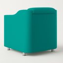 Ver imagem 3 de Poltrona Decorativa para Sala, Escritorio, Recepção Tila Suede Azul Turquesa
