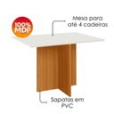Ver imagem 4 de Mesa de Jantar Tampo sem Vidro 4 Lugares 120x90 cm Helo Freijo Off White Poliman