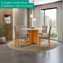 Ver imagem 5 de Mesa de Jantar Tampo sem Vidro 4 Lugares 120x90 cm Helo Freijo Off White Poliman