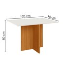 Ver imagem 3 de Mesa de Jantar Tampo sem Vidro 4 Lugares 120x90 cm Helo Freijo Off White Poliman