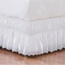 Ver imagem 2 de Saia Box Casal Queen Perolla Bordado Ultrassônico - Branco