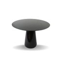 Ver imagem 4 de Conjunto Mesa de Jantar Cone 110 cm Laca Preta com Cadeiras Cercatto Giratória Revestida em Tecido L