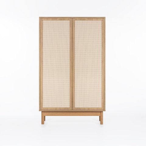 Armário Baixo Kaki 86cm X 34cm - Tauari Tauari - Telinha Rattan