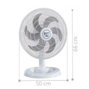 Ver imagem 2 de Ventilador Mesa Lorena Branco Oscilante 127V Pás Prata