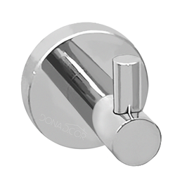 Cabide Gancho Simples de Parede Inox Cromado Acessório para Banheiro Multiuso Cabideiro Luxo - 1