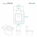 Ver imagem 3 de Assento Sanitário Poliéster Soft Close Piano Branco para Vaso Deca com Ferragem Preta