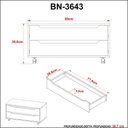 Ver imagem 5 de Balcão Gabinete 80cm com 2 Gavetas e Rodízio Bn3643 Branco - Tecno