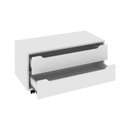Ver imagem 2 de Balcão Gabinete 80cm com 2 Gavetas e Rodízio Bn3643 Branco - Tecno