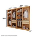 Ver imagem 3 de Closet Solteiro Hera Premium 4 Gavetas 8 Prateleiras Mdp Rufato