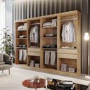 Ver imagem 1 de Closet Solteiro Hera Premium 4 Gavetas 8 Prateleiras Mdp Rufato