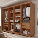 Ver imagem 4 de Guarda-Roupa Casal com Pés 8 Portas 4 Gavetas Titanium