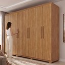 Ver imagem 6 de Guarda-Roupa Casal com Pés 8 Portas 4 Gavetas Titanium
