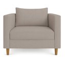 Ver imagem 4 de Kit 02 Poltronas Decorativa Milena Linho Capuccino Pés de Madeira - Pallazio