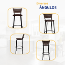 Ver imagem 4 de Kit 4 Banquetas para Cozinha Banco Alto Junco Argila Balcão Ilha Bancada Bares Piscina Área Gourmet