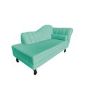 Ver imagem 4 de Recamier Decorativo Divã Amsterdã 147cm Lado Esquerdo Veludo Acqua