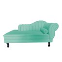 Ver imagem 3 de Recamier Decorativo Divã Amsterdã 147cm Lado Esquerdo Veludo Acqua
