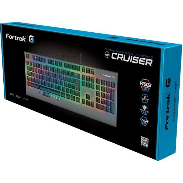 Teclado Gamer Mecânico Rgb Cruiser Dark Grey Fortrek - 4