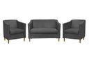 Ver imagem 1 de Kit Namoradeira e 2 Poltronas Titânio Suede Cinza