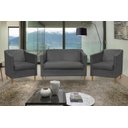 Ver imagem 2 de Kit Namoradeira e 2 Poltronas Titânio Suede Cinza