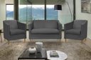 Ver imagem 2 de Kit Namoradeira e 2 Poltronas Titânio Suede Cinza