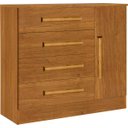 Ver imagem 1 de Cômoda para quarto 4 gavetas com sapateira - Zeus-Nature - Bianchi Móveis