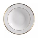 Ver imagem 1 de Conjunto com 6 Pratos Fundo Relevo Ouro Ø25cm Alleanza Cerâmica