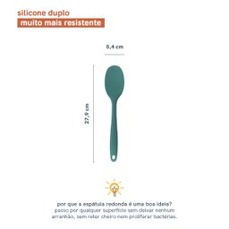 ESPÁTULA DE SILICONE DUPLO REDONDA - OIKOS - 2