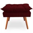 Ver imagem 2 de Kit 02 Puff Opala Luxo Suede Pés Palito Decorativo Bela-moveis:bordo
