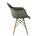 Ver imagem 2 de Cadeira Arm Dsw Madeira Cinza Brasão para Sala de Jantar e Cozinha
