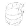 Kit 4 Poltronas para Sala Decorativa Luxo Luana Linho Cinza - 4