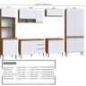 Cozinha Completa Modulada Athena 6 Peças 15 Pt 3 Gv Freijó Branco - 4