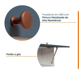 Armário Aéreo 1 Porta Basculante 60cm Arizona Cabecasa Madeiramadeira - 5