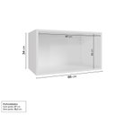 Ver imagem 3 de Armário Aéreo Planejado Porta Basculante 60cm Arizona CabeCasa MadeiraOriginals Azul/Branco