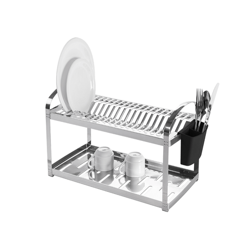 Escorredor de Louças para 20 Pratos Inox com Porta Talheres Suprema 2099120 Brinox