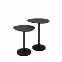 Ver imagem 1 de Conjunto Mesa Lateral em Mdf com Pé de Aço - Conjunto com 2 Mesas Preto