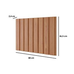 Fechamento de Cozinha Modulado Painel Ripado Gourmet Divina 80 Cm Freijo - Mgm - 3